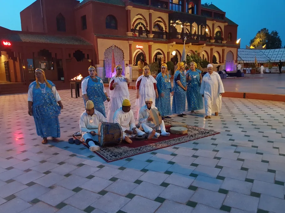 Groupe de musique traditionnelle — expérience proposée par la Villa Dar Moudar, location de villa de luxe à Marrakech