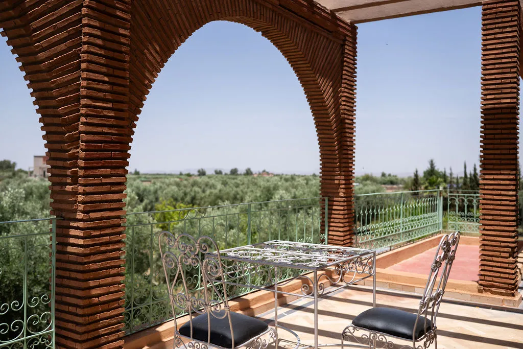 Balcon vue sur les oliviers — Villa Dar Moudar Marrakech