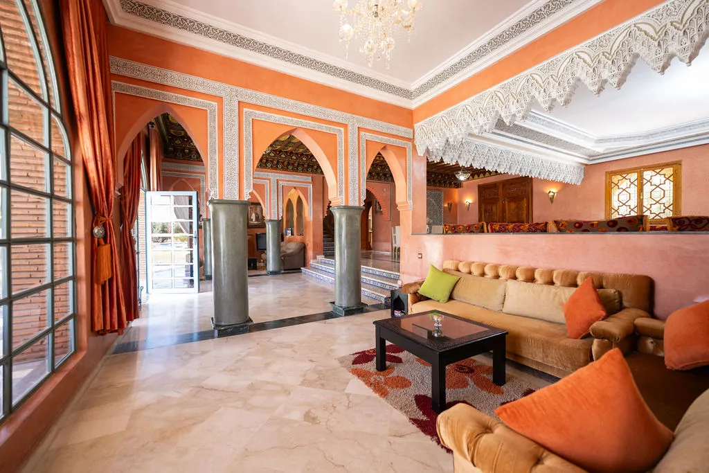 Grand salon lounge — Villa Dar Moudar Marrakech